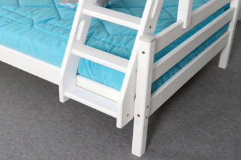 Адель кровать двухъярусная с наклонной лестницей Белый в Искитиме - iskitim.mebel54.com | фото