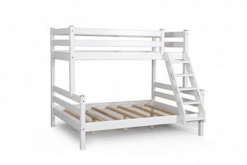 Адель кровать двухъярусная с наклонной лестницей Белый в Искитиме - iskitim.mebel54.com | фото