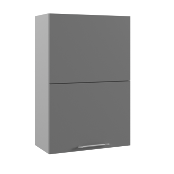 Арка ВПГПМ 600 шкаф верхний с подъемным механизмом высокий (Штукатурка белая/корпус Серый) в Искитиме - iskitim.mebel54.com | фото