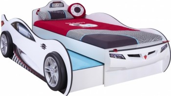 CARBED Кровать-машина Coupe с выдвижной кроватью White 20.03.1310.00 в Искитиме - iskitim.mebel54.com | фото