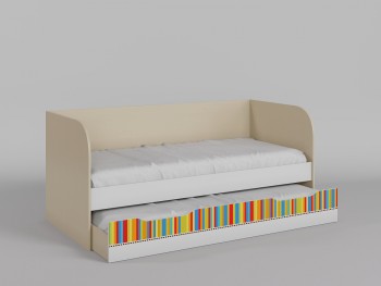 Диван-кровать Клаксон без машинок (Белый/корпус Клен) в Искитиме - iskitim.mebel54.com | фото
