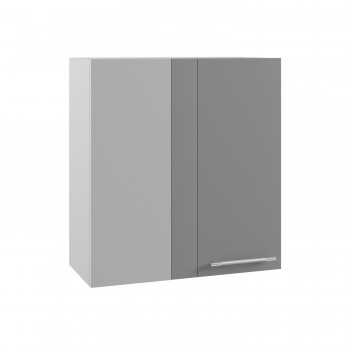 Гарда ПУ 650 шкаф верхний угловой (Белый Эмалит/корпус Серый) в Искитиме - iskitim.mebel54.com | фото