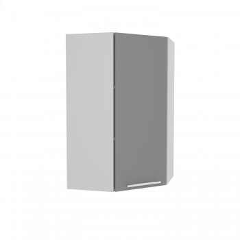 Гарда ВПУ 550 шкаф верхний угловой высокий (Белый Эмалит/корпус Серый) в Искитиме - iskitim.mebel54.com | фото