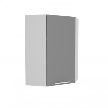 Гарда ВПУ 600 шкаф верхний угловой высокий (Белый Эмалит/корпус Серый) в Искитиме - iskitim.mebel54.com | фото