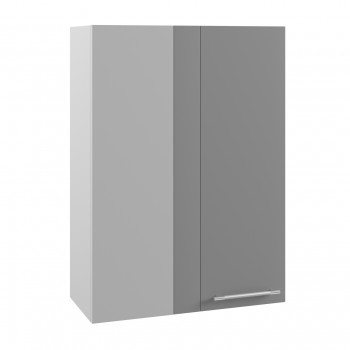Гарда ВПУ 650 шкаф верхний угловой высокий (Белый Эмалит/корпус Серый) в Искитиме - iskitim.mebel54.com | фото