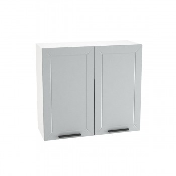 Шкаф верхний 2 двери Глетчер ШВ-800 (Гейнсборо Силк/корпус белый) в Искитиме - iskitim.mebel54.com | фото