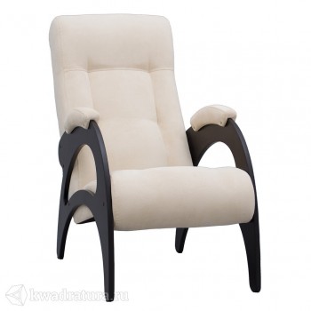Кресло для отдыха Неаполь Модель 9 без лозы (Венге-эмаль/Ткань Ваниль Verona Vanilla) в Искитиме - iskitim.mebel54.com | фото