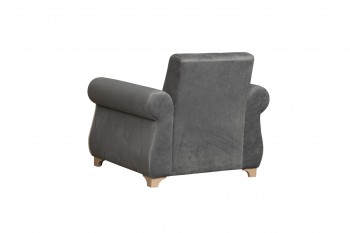 Кресло для отдыха "Порто" (велюр графит / микровельвет крем) в Искитиме - iskitim.mebel54.com | фото