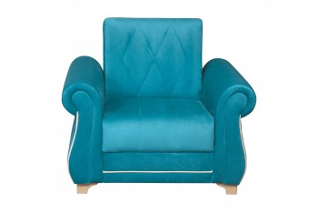 Кресло для отдыха "Порто" (велюр киви бирюза / микровельвет крем) в Искитиме - iskitim.mebel54.com | фото