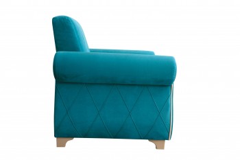 Кресло для отдыха "Порто" (велюр киви бирюза / микровельвет крем) в Искитиме - iskitim.mebel54.com | фото