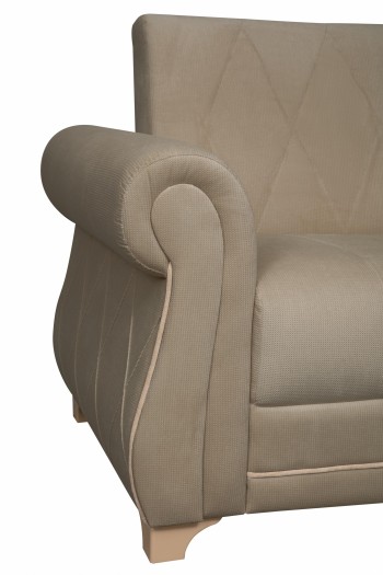 Кресло для отдыха "Порто" (велюр киви латте / микровельвет крем) в Искитиме - iskitim.mebel54.com | фото