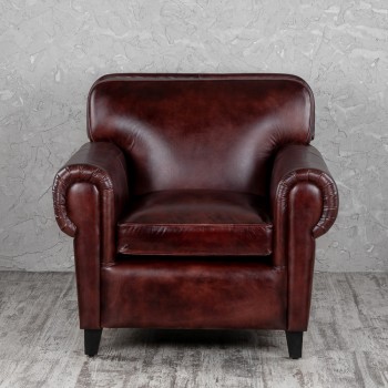 Кресло кожаное Элегант (Бордовый) в Искитиме - iskitim.mebel54.com | фото