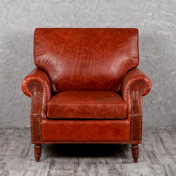 Кресло кожаное Лофт Аристократ (кожа буйвола) в Искитиме - iskitim.mebel54.com | фото
