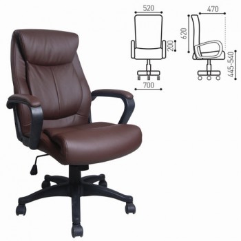 Кресло офисное BRABIX Enter EX-511 (коричневый) в Искитиме - iskitim.mebel54.com | фото