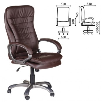 Кресло офисное BRABIX Omega EX-589 (коричневое) в Искитиме - iskitim.mebel54.com | фото