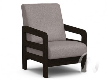 Кресло отдыха Вега-34 (венге лак/UNO ROSY-GREY) в Искитиме - iskitim.mebel54.com | фото