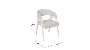 Кресло «Техас 1» (Белый матовый/Шенилл Estetica Vanille №220) в Искитиме - iskitim.mebel54.com | фото