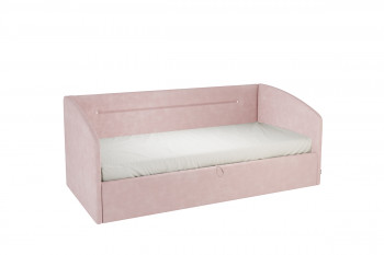 Кровать 0.9 Альба Софа (Нежно-розовый велюр) в Искитиме - iskitim.mebel54.com | фото
