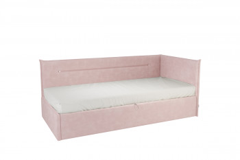 Кровать 0.9 Альба Тахта (Нежно-розовый велюр) в Искитиме - iskitim.mebel54.com | фото