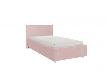Кровать 0.9 Бест с основанием (Нежно-розовый велюр) в Искитиме - iskitim.mebel54.com | фото