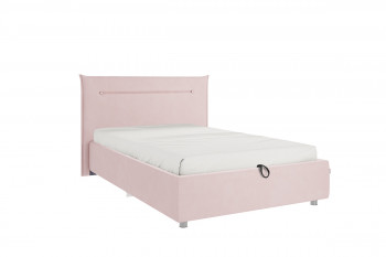 Кровать 1,2 Альба (Нежно-розовый велюр/под-мех) в Искитиме - iskitim.mebel54.com | фото