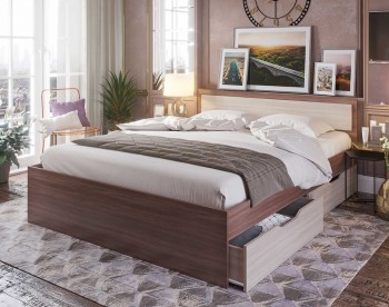 Кровать 1,2м КР 609 Спальня Гармония (ясень комб) в Искитиме - iskitim.mebel54.com | фото
