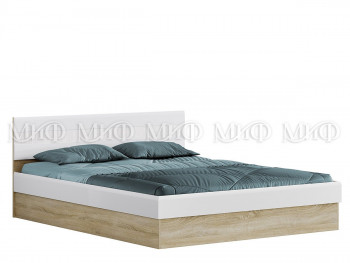 Кровать 1,4 спальня Фортуна (Дуб сонома/белый глянец) в Искитиме - iskitim.mebel54.com | фото