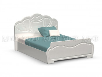 Кровать 1,4м Гармония (Белый/Белый глянец) в Искитиме - iskitim.mebel54.com | фото
