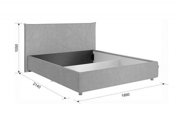 Кровать 1,6 Квест с подъемным механизмом (Топаз велюр) купить в Искитиме - iskitim.mebel54.com | фото