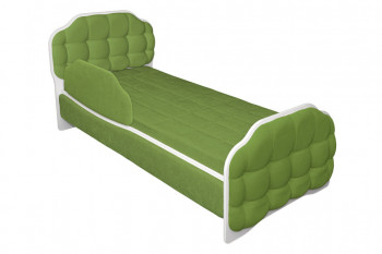 Кровать 160 Атлет 76 Зелёный (мягкий бортик) в Искитиме - iskitim.mebel54.com | фото