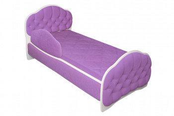 Кровать 160 Гармония 67 Светло-фиолетовый (мягкий бортик) в Искитиме - iskitim.mebel54.com | фото