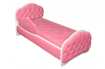 Кровать 160 Гармония 89 Розовый (мягкий бортик) в Искитиме - iskitim.mebel54.com | фото