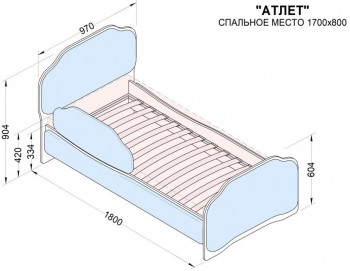 Кровать 170 Атлет 96 Серый (мягкий бортик) в Искитиме - iskitim.mebel54.com | фото