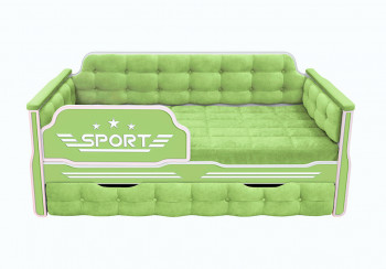Кровать 170 серии Спорт 1 ящик 81 Фисташка (мягкие боковые накладки) в Искитиме - iskitim.mebel54.com | фото