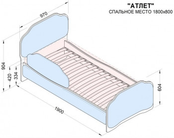 Кровать 180 Атлет 74 жёлтый (мягкий бортик) в Искитиме - iskitim.mebel54.com | фото