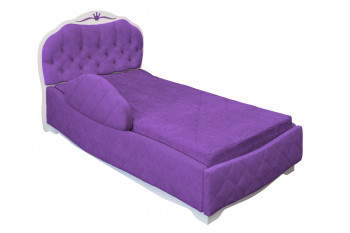Кровать 190 Гармония Lux 32 Фиолетовый (мягкий бортик) в Искитиме - iskitim.mebel54.com | фото