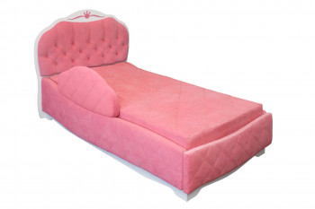 Кровать 190 Гармония Lux 36 Розовый (мягкий бортик) в Искитиме - iskitim.mebel54.com | фото