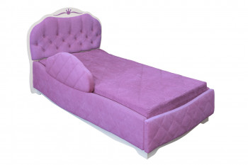 Кровать 190 Гармония Lux 67 Светло-фиолетовый (мягкий бортик) в Искитиме - iskitim.mebel54.com | фото