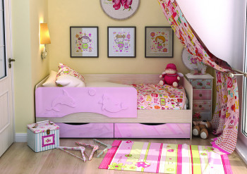 Кровать Алиса КР-812 1,6 Белфорд/Розовый металлик в Искитиме - iskitim.mebel54.com | фото