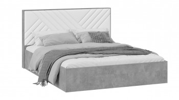 Кровать без ПМ «Хилтон» Тип 1 Ателье светлый/Белый в Искитиме - iskitim.mebel54.com | фото