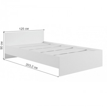 Кровать без ящ. М1200 Мадера Белый в Искитиме - iskitim.mebel54.com | фото