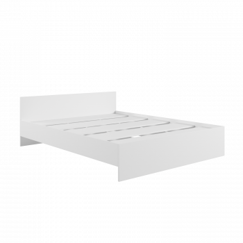 Кровать без ящ. М1400 Мадера Белый в Искитиме - iskitim.mebel54.com | фото