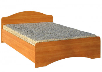 Кровать двойная 1600-1 без матраса (круглые спинки) Вишня Оксфорд в Искитиме - iskitim.mebel54.com | фото