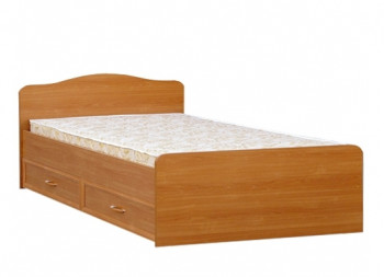Кровать двойная с ящиками 1400-1 без матраса (круглые спинки) Вишня Оксфорд в Искитиме - iskitim.mebel54.com | фото