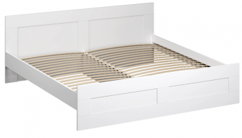 Кровать двухспальная Сириус 1800мм белый в Искитиме - iskitim.mebel54.com | фото