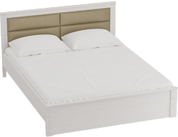 Кровать Элана 1200 с основанием Бодега белая в Искитиме - iskitim.mebel54.com | фото