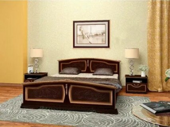 Кровать Елена из массива сосны 1200*2000 Орех в Искитиме - iskitim.mebel54.com | фото