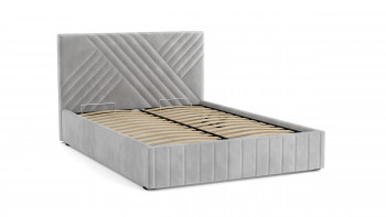 Кровать Гамма ш. 1400 (без основания для хранения) (велюр тенерифе грей) в Искитиме - iskitim.mebel54.com | фото