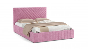 Кровать Гамма ш. 1400 (без основания для хранения) (велюр тенерифе розовый) в Искитиме - iskitim.mebel54.com | фото