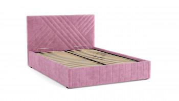 Кровать Гамма ш. 1400 (без основания для хранения) (велюр тенерифе розовый) в Искитиме - iskitim.mebel54.com | фото